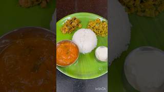 shorts 😋Thursday Simple lunch தக்காளி குழம்பு Beans Paruppu UsiliKovakkai Poriyal lunch foodie [upl. by Arayk144]