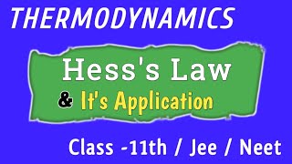 Hesss Law And Its Application  Class 11th Thermodynamics  Jee  Neet [upl. by Ozan834]