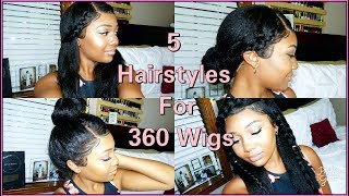 5 Easy Hairstyles 360 Lace Frontal Wig ft Bestlacewigs [upl. by Alian357]