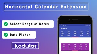 Horizontal Calendar Extension  Calendar Date Picker  DeepHost [upl. by Agon]