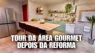 NOSSA ÃREA GOURMET FICOU UM SONHO  TODA REFORMADA SEM SUJEIRA OU QUEBRADEIRA [upl. by Nwadahs639]