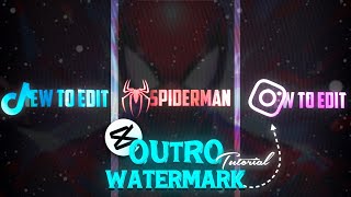 Capcut  Outro logo Watermark tutorial [upl. by Joline376]