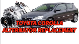 TOYOTA COROLLA ALTERNATOR REPLACEMENT 2006 [upl. by Eeneg]