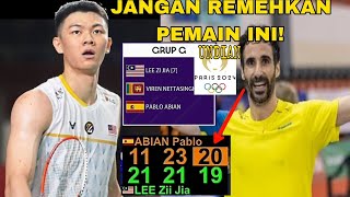 WOW😱 Undian Olympic 2024  Lee Zii Jia hampir2 kalah vs Pablo Abian [upl. by Eneloj]