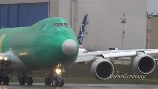 Boeing 7478F Silk Way Airlines RTO  TakeOff  Landing  RAT Test Flight  KPAE [upl. by Frantz]