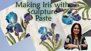 How I made Iris Flower using sculpture paste [upl. by Siro]