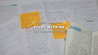 STUDY WITH ME  40 min pomodoro  lofi background music  Korean Language Learning [upl. by Cortney]