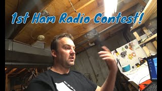 ICOM IC7300 Ham Radio Contesting using MP1 Super Antenna [upl. by Nauqes614]