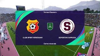 Modo carrera jugador liga Promerica Club Sport Herediano vs Deportivo Saprissa [upl. by Ednyl]