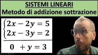 Sistemi lineari Metodo di addizione sottrazione e riduzione [upl. by Idna]