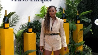 Melanie Liburd 2024 Veuve Clicquot Polo Classic LA Event Arrivals [upl. by Duwalt]