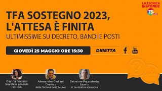 Tfa sostegno 2023 lattesa è finita ultimissime su decreto bandi e posti [upl. by Tnemelc]