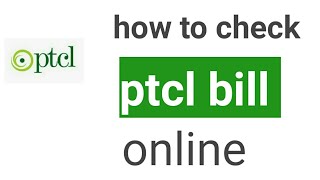 how to check ptcl bill online urduhindi  ptcl bill check [upl. by Kaenel]