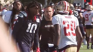 Texans DeAndre Hopkins fights 49ers Jimmie Ward at joint practice [upl. by Aramad]