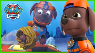 Zumas Best Sea Patrol Rescue Moments and More  PAW Patrol  Cartoons for Kids Compilation [upl. by Ahtiuqal]