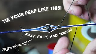 HOW TO TIE A PEEP SIGHT 2 types of peeps [upl. by Annovy]