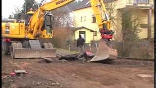 3DBaggern Komatsu Radbagger mit Tilt Rotator [upl. by Inatsed]