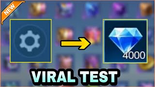 GET FREE DIAMOND USING SETTINGS TRICK VIRAL TEST WORKS OR NOT  MLBB [upl. by Natsirc]