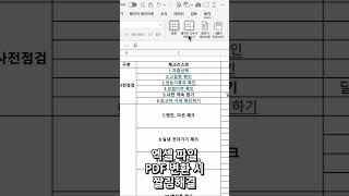 엑셀 PDF 변환 짤림 해결방법 [upl. by Ardnaskela151]