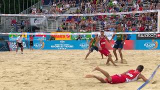 GstaadMajor Mens SemiFinal Top Rally [upl. by Enyamart40]