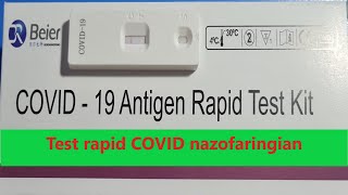 Test rapid COVID cu probe din nas sau gat nazofaringian [upl. by Selie54]