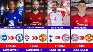 🚨 ALL CONFIRMED TRANSFER NEWS TODAY AMRABAT TO UNITED KANE TO BAYERN PAVARD TO UNITED CAICEDO TO [upl. by Silas]