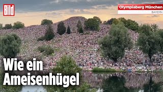 Taylor Swift 40000 Swifties feiern NEBEN Olympiastadion München [upl. by Eelymmij]