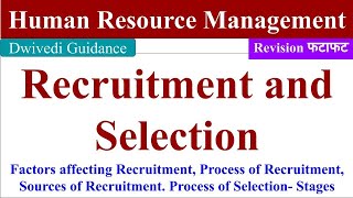 Recruitment and Selection process in human resource management sources of recruitment [upl. by Payton]