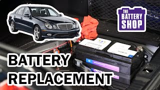 MercedesBenz E320 20032009  New Battery Install [upl. by Ennaoj]