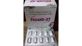 FEGARD XT TABLETS Ferrous Fumarate Folic Acid Zinc Vitamin03 amp Cyanocobalamin Tablets [upl. by Auhsej]