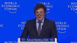 Javier Milei Special Address  World Economic Forum WEF 2024  English Translation [upl. by Antonella156]