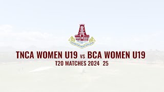 2nd T20  TNCA WOMEN U19 vs BARODA WOMEN U19  BARODA TOUR OF TAMIL NADU 24  25 [upl. by Maxama758]