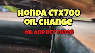 Honda CTX700 oil and DCT filter change [upl. by Anilas]