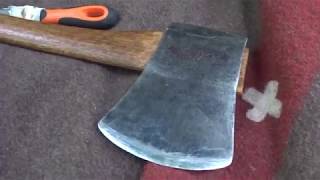 How to sharpen an Axe in the Field  rare HYTEST Forester [upl. by Taite]