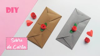 DIY 💗  Como hacer un SOBRE para CARTA  How to make a letter envelope  Muy linda y Fácil 🥰 [upl. by Wight490]