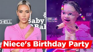 Kim Kardashian Shares Her Niece Stormi And Nephew Aires Lavish Birthday Party [upl. by Anohsal]