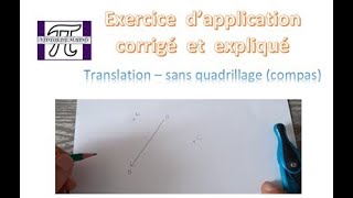 TRANSLATION  Sans quadrillage  Construction au compas [upl. by Ahsya903]