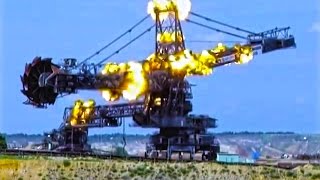 Giant Bucket Wheel Excavator gets blown up in spectacular demolition [upl. by Sheelagh657]