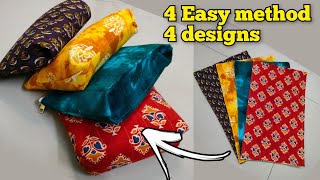 ⭐4 Folding methods Just one fold pouch cutting and stitching How to Make pouch bag making at home [upl. by Nehr]