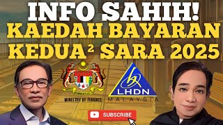 INFO SAHIH SYABAS CARA BAYARAN 2 KATEGORI SARA BAGI TAHUN 2025 [upl. by Lina]