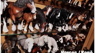 MartinH Collection  Horses CollectA Schleich Papo Safari Ltd Mojo Breyer [upl. by Nylzaj]