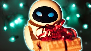 Transforming Eve wraps present for WallE  Robot Toys animation [upl. by Noraed374]