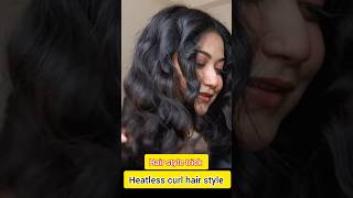 🔥FLUFFY NO HEAT CURLS HAIRSTYLE hairstyle hairhackhaircurlshorts [upl. by Aracahs632]