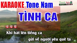 Tình Ca Karaoke Tone Nam  Beat Phối Mới  Nhạc Sống Thanh Ngân [upl. by Anaira]