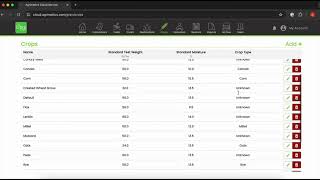 Agrimatics Cloud Service Crops Tab [upl. by Lancelle]