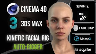 Cinema 4D amp 3DS Max Auto Facial Rig  Facial Mocap Solution [upl. by Ecaroh]