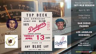 1971Apr10 • SDPLAD • San Diego Padres vs Los Angeles Dodgers  Classic Baseball Radio Broadcast [upl. by Ecinerev]