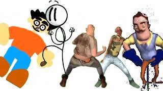 NRDT Friends NowDand and Henry Stickmin and Bob and Buck and Hello Neighbor Dance Music [upl. by Larrad]