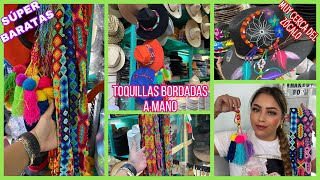 TOQUILLAS BORDADAS ARTESANALES PARA SOMBREROS SUPER BARATAS MUY CERCA DEL ZÓCALO CENTRO CDMX [upl. by Stephani]