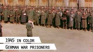 German war prisoners 1945 in color [upl. by Neros54]